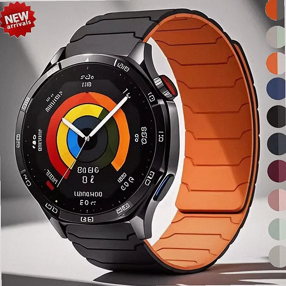 20mm~22mm Ersatz Armband Universal Silikon Magnet Uhrenarmband Smartwatch Band