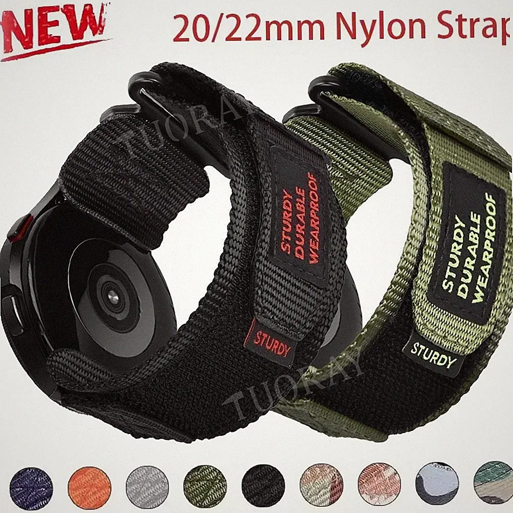 20mm 22mm Nylon Armband Uhrenarmband Ersatz Sports Loop Ersatzband Smartwatch DE