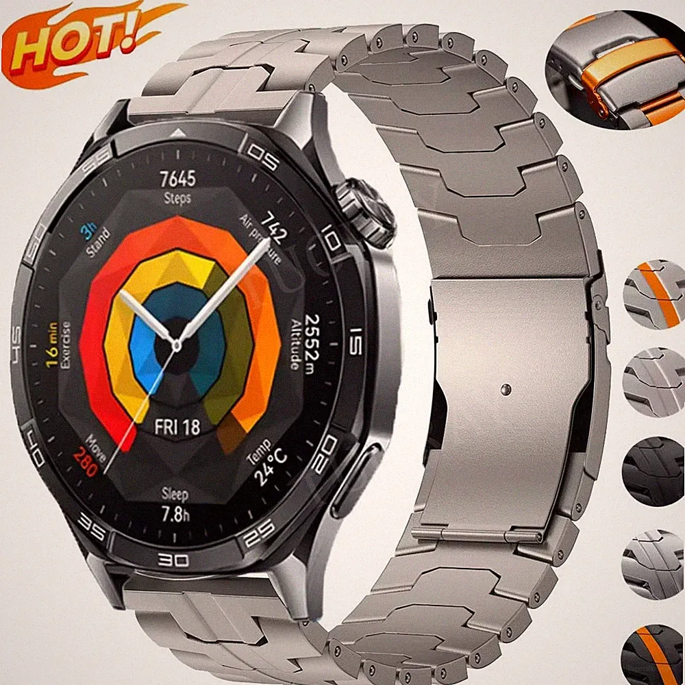 22mm Smart Watch Ersatz Armband Universal/Titan/Metall Edelstahl Uhrenarmband DE