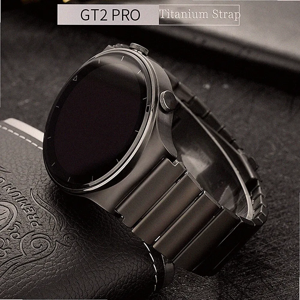 22mm Titan Metall Uhrenarmband passend für Huawei Watch GT2 Pro / GT 3 Pro 46mm