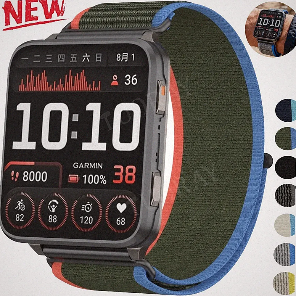 24MM Nylon Armband Strap Für Garmin Venu X1 Smart Watch Ersatz Uhrenarmband Band