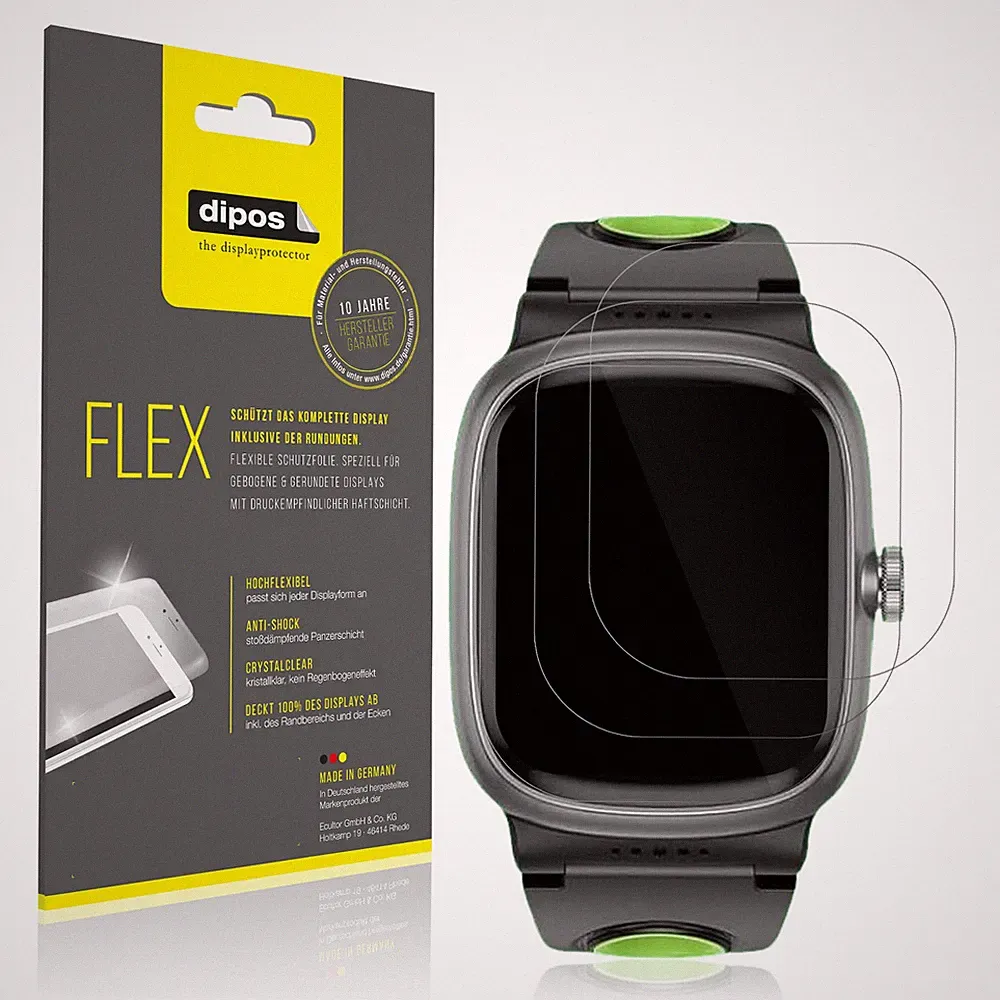 2x 3D Full Cover Schutzfolie für anyloop Kinder Smartwatch Panzerfolie