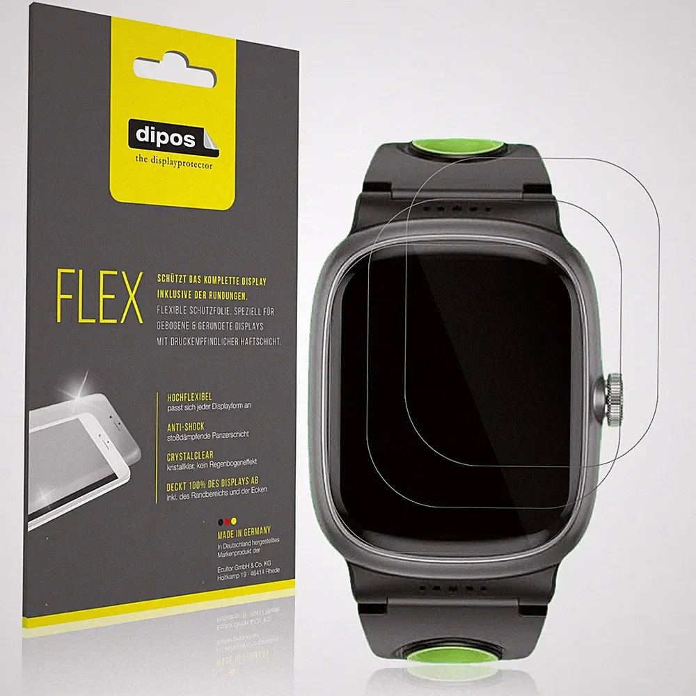 2x 3D Full Cover Schutzfolie für anyloop Kinder Smartwatch Panzerfolie