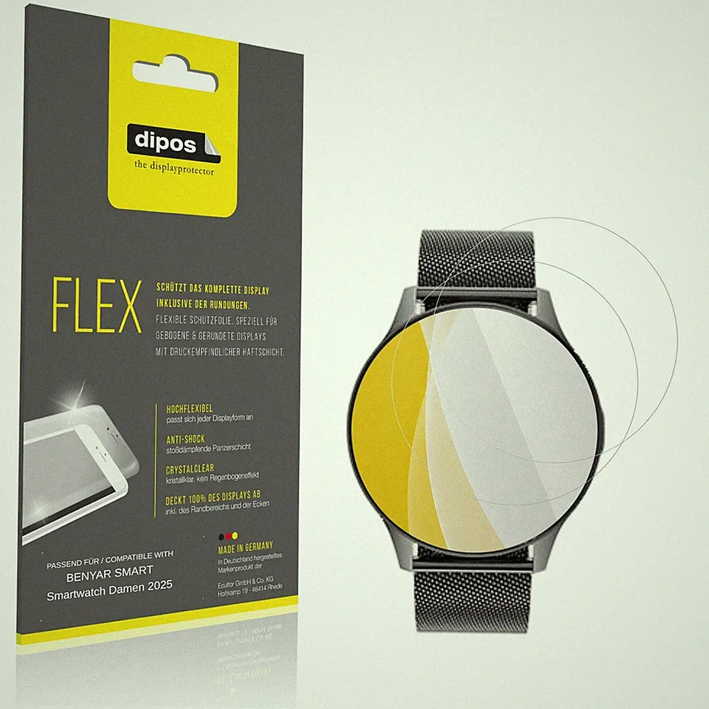 2x 3D Full Cover Schutzfolie für BENYAR SMART Smartwatch Damen 2025 Panzerfolie