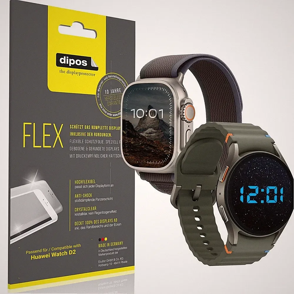2x 3D Full Cover Schutzfolie für Huawei Watch D2 Panzerfolie Anti-Shock Display