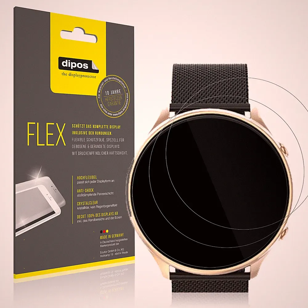 2x 3D Full Cover Schutzfolie für SLOKSFil S51 Smartwatch Panzerfolie Anti-Shock
