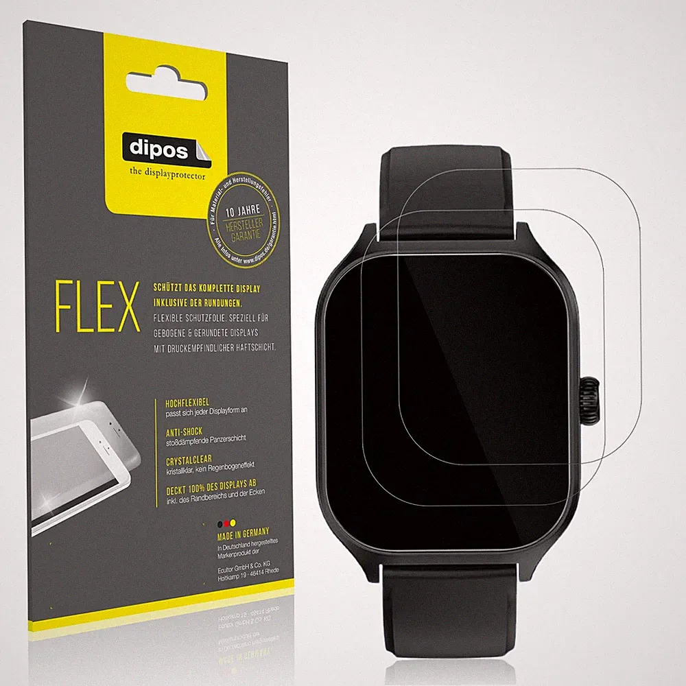 2x 3D Full Cover Schutzfolie für smooce Kinder Smartwatch 01 Panzerfolie
