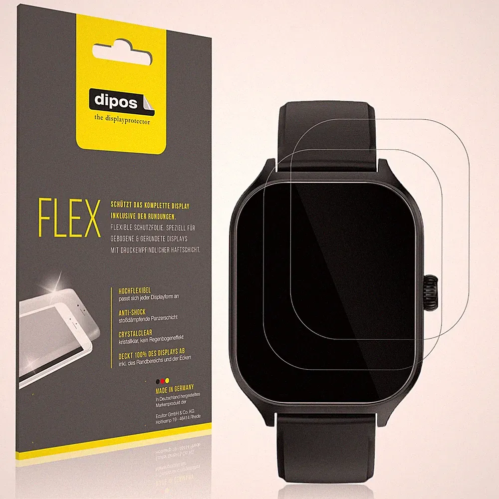 2x 3D Full Cover Schutzfolie für smooce Kinder Smartwatch 01 Panzerfolie