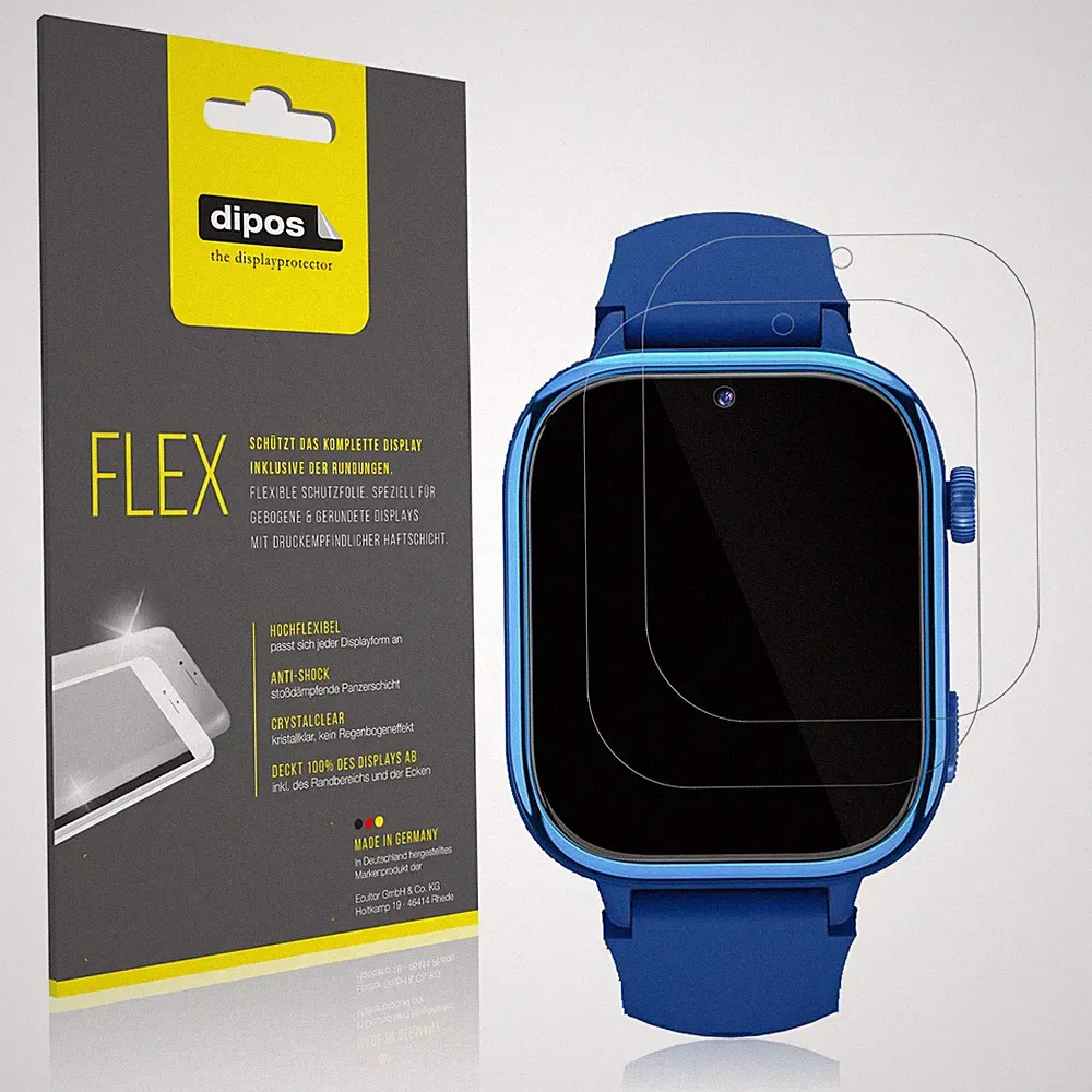 2x 3D Full Cover Schutzfolie für Swgota 4G Smartwatch Panzerfolie Anti-Shock