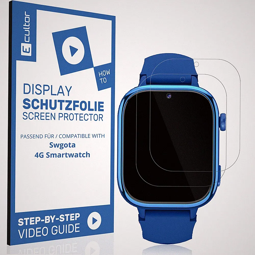 2x 3D Schutzfolie für Swgota 4G Smartwatch Display Folie Flexibel Full Cover