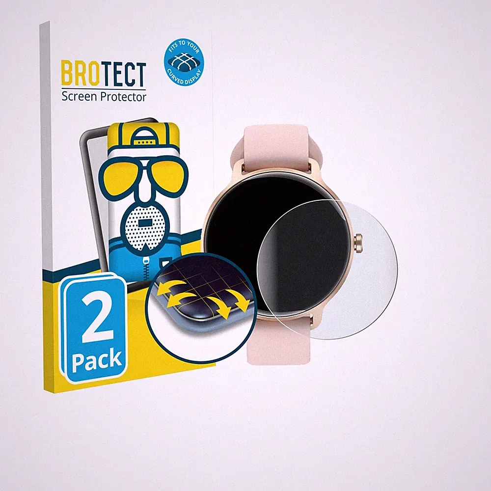 2x Displayfolie matt für Yoever Smartwatch 1.27" Full Screen Schutz