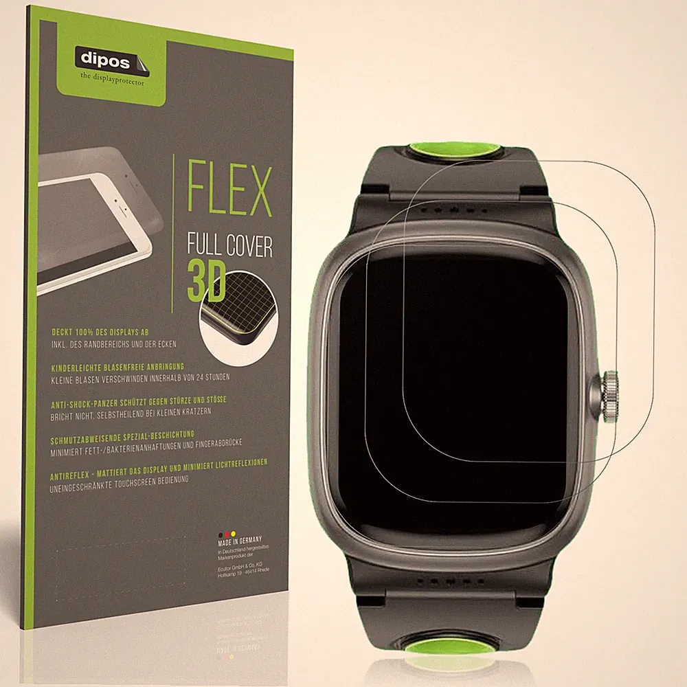 2x Full Cover Schutzfolie matt für anyloop Kinder Smartwatch Panzerfolie