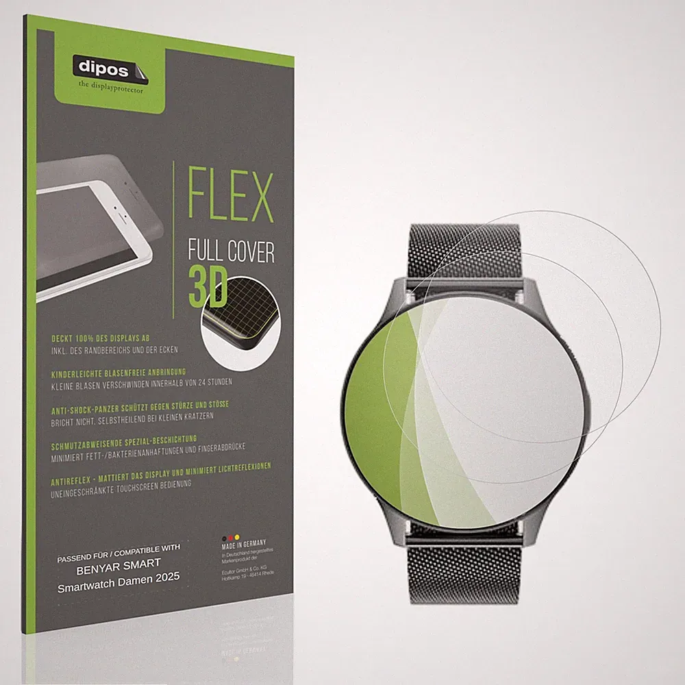 2x Full Cover Schutzfolie matt für BENYAR SMART Smartwatch Damen 2025