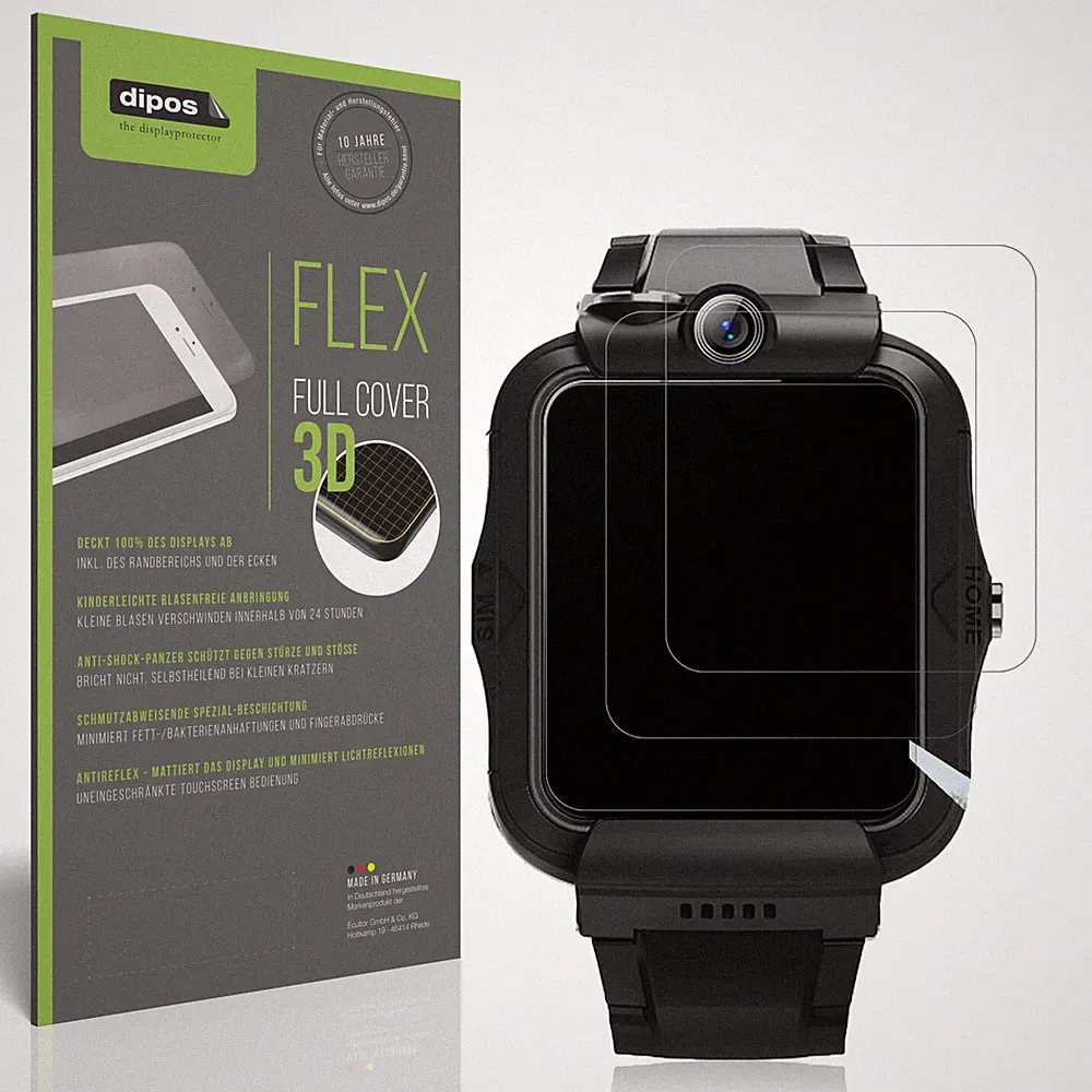 2x Full Cover Schutzfolie matt für DDIOYIUR Kinder Smartwatch Panzerfolie