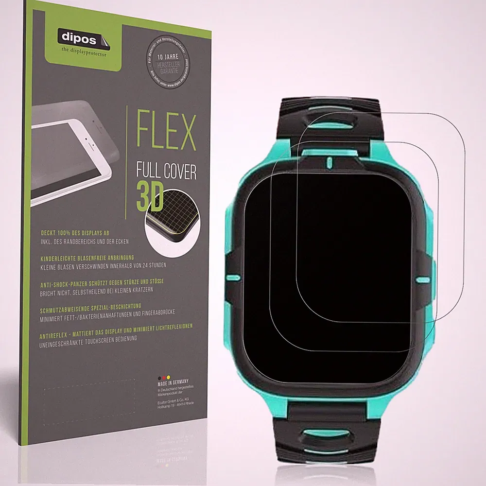 2x Full Cover Schutzfolie matt für Elejafe Smartwatch Kinder Panzerfolie