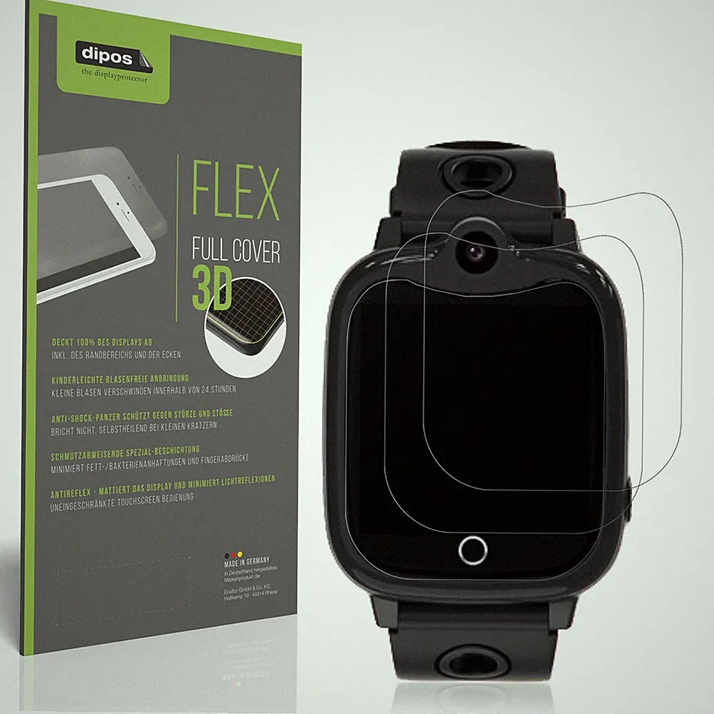 2x Full Cover Schutzfolie matt für Ruopoem 4G Kinder Smartwatch Panzerfolie