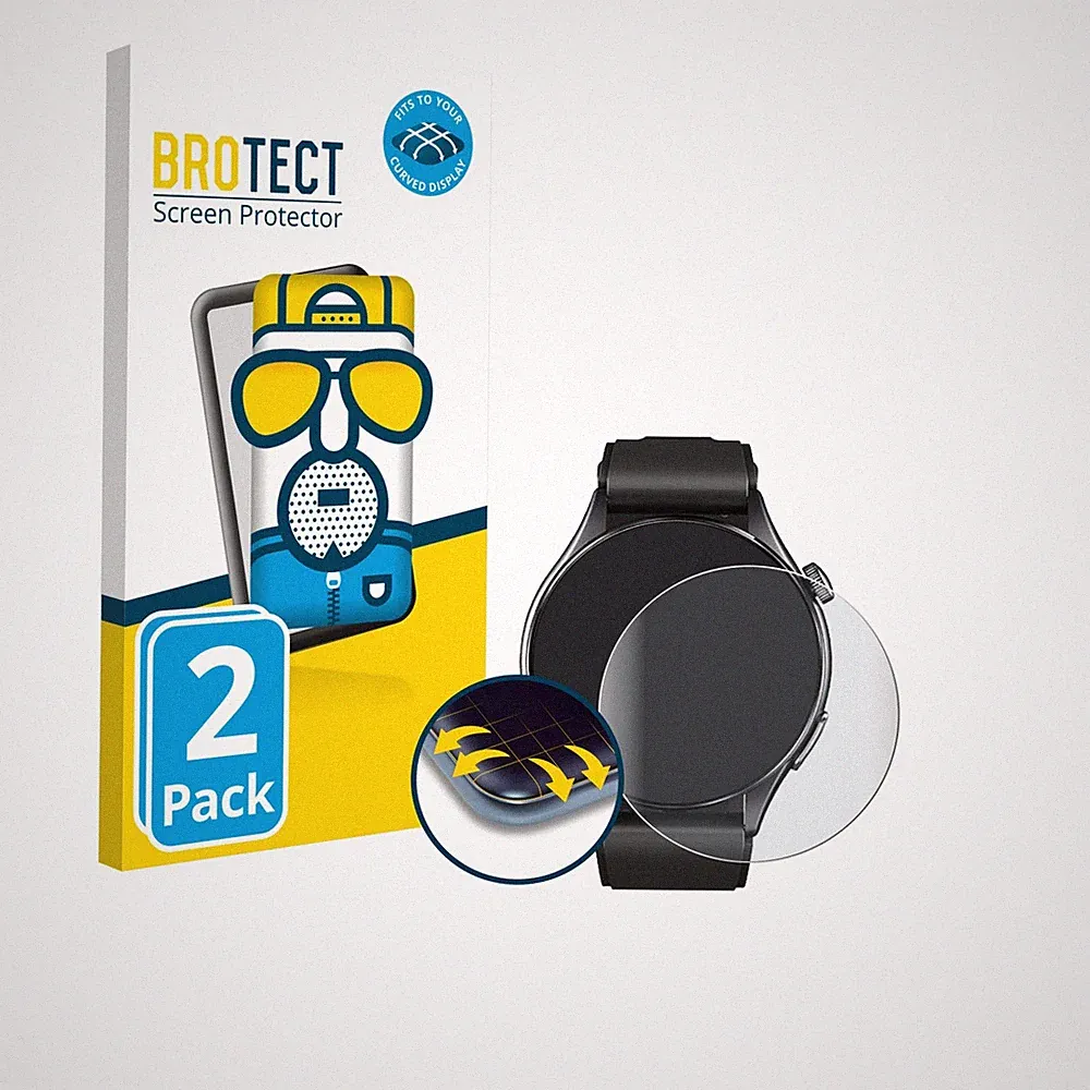 2x Fullscreen für Marsyu Smartwatch 1.56" Matt Display Schutzfolie