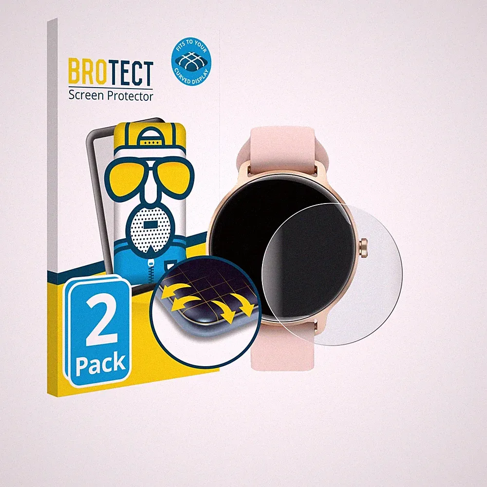 2x Fullscreen für Yoever Smartwatch 1.27" Matt Display Schutzfolie