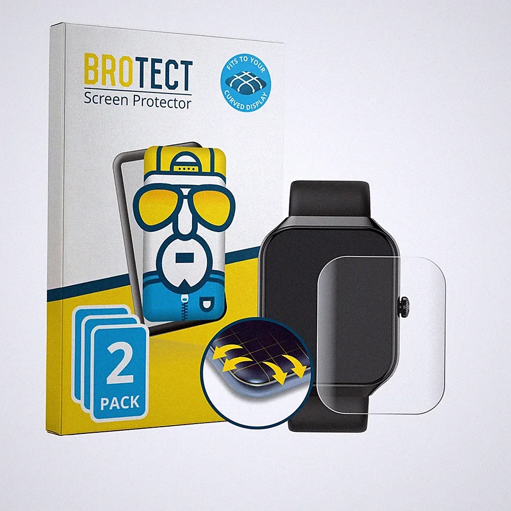 2x Matast Smartwatch 1.96" Displayfolie Full-Cover Schutz