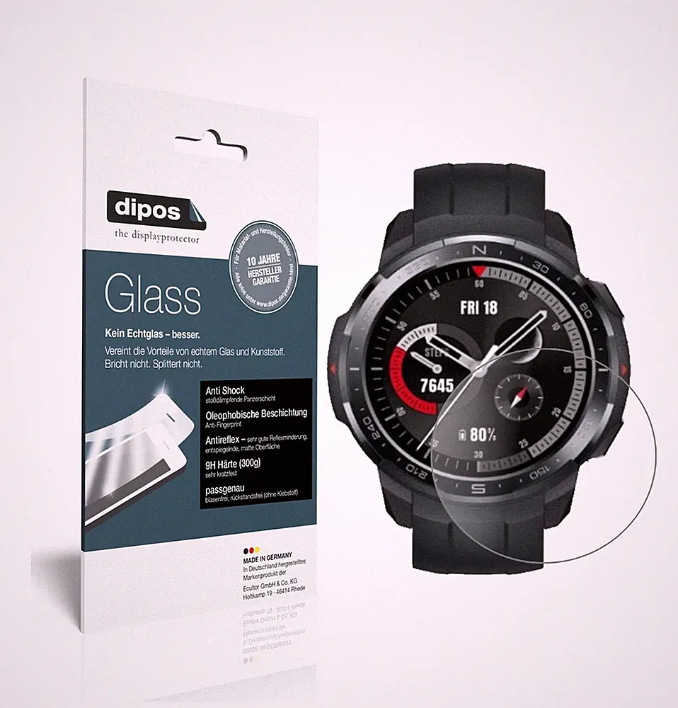 2x Schutzfolie für Honor GS Pro Smartwatch (48mm) matt - Anti-Shock 9H Folie