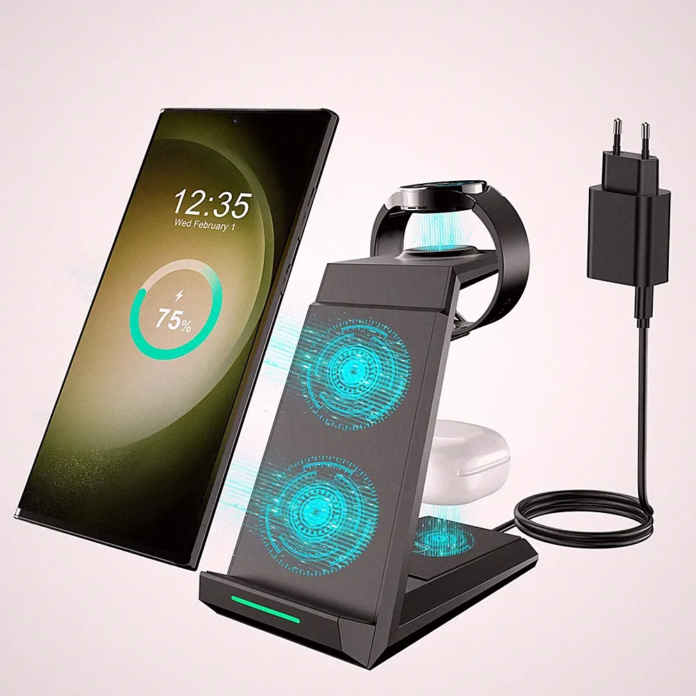 3 in 1 Ladestation für Samsung Induktive Ladestation für Samsung