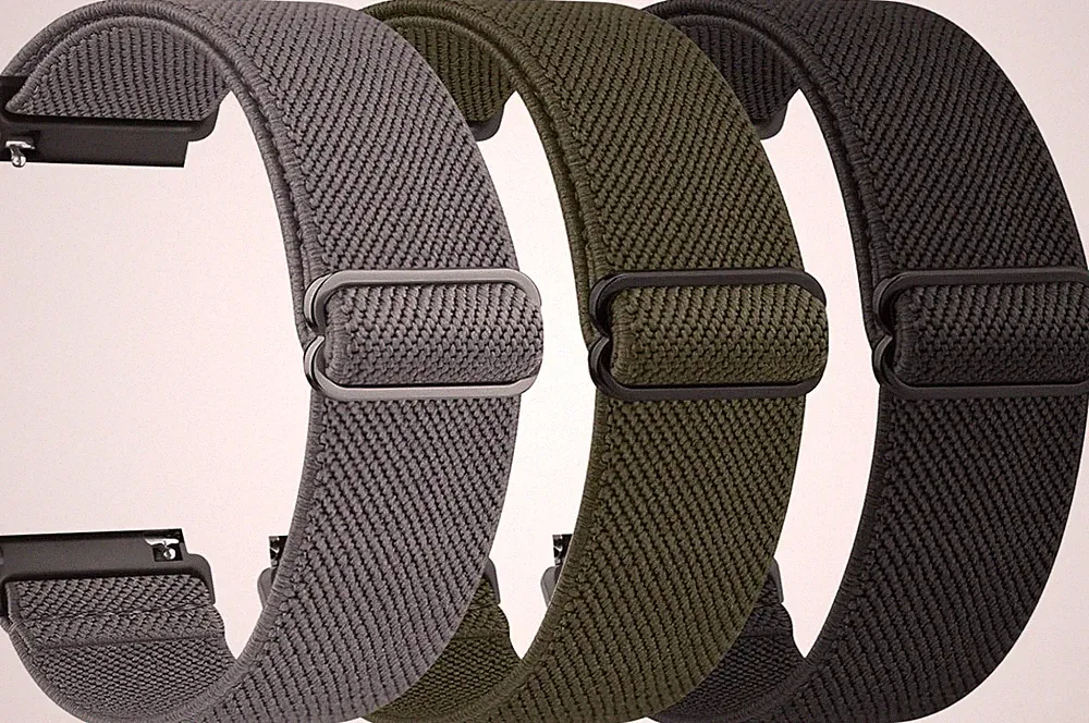 3 Stück Elastische Uhrenarmbänder 22mm 20mm 18mm Armband, Schnellverschluss, V