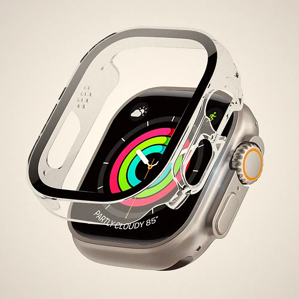 360 Hülle für Apple Watch Ultra 1 2 3 49 mm Displayschutz Case Cover Transparent