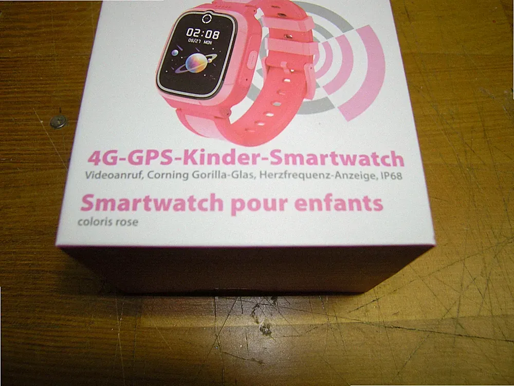 4G-GPS-Kinder-Smartwatch, Videoanruf, Gorilla-Glas, Herzfrequenz, pink • Videoan