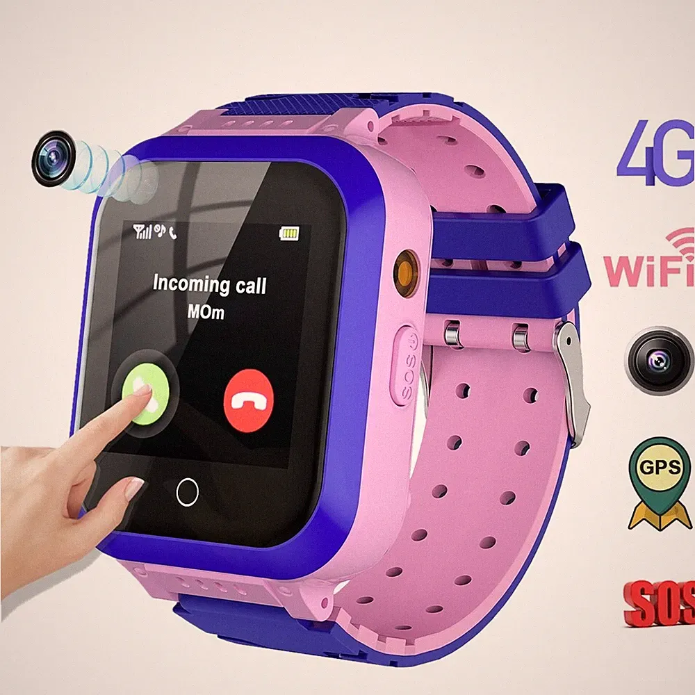 4G Kinder Smartwatch Alarm Schrittzähler Kamera SOS Touchscreen Armbanduhr