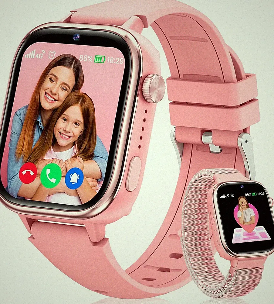 4G Kinder-Smartwatch mit HD-Anrufen, GPS-Ortung, SOS, Unterrichtsmodus, IP68