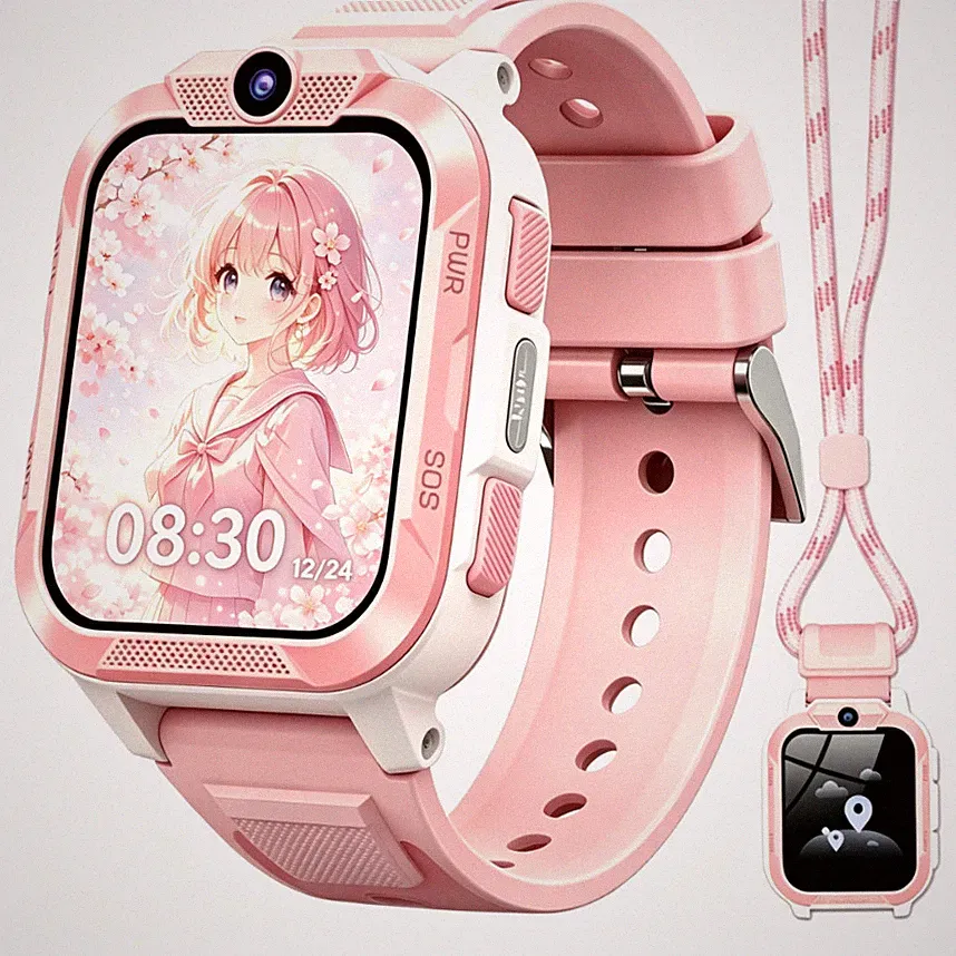 4G Kinder‑Smartwatch mit SIM‑Slot, GPS‑WLAN‑LBS Echtzeit‑Ortung, SOS Notruf