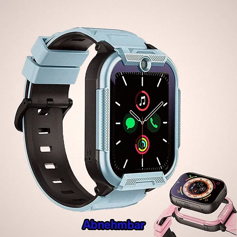 4G Kinder Smartwatch Telefonuhr Armbanduhr GPS Smart Watch SOS Sim Karte Uhr