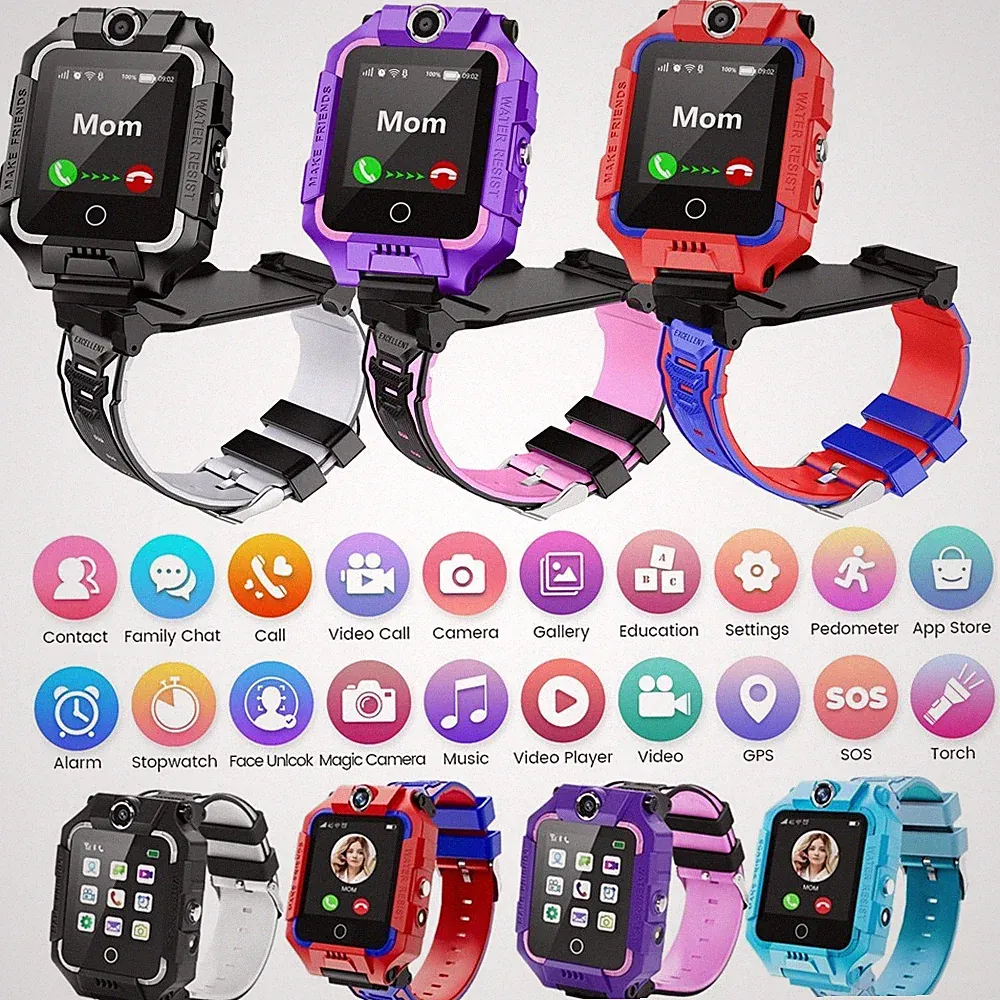 4G Kinder Smartwatch Telefonuhr mit GPS Videoanruf SOS Alert für Jungen Mädchen
