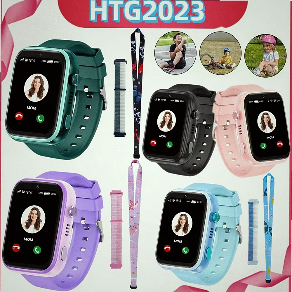 4G Kinder Smartwatch WiFi Videoanruf Telefon mit GPS SOS für Kinder Geschen Neu