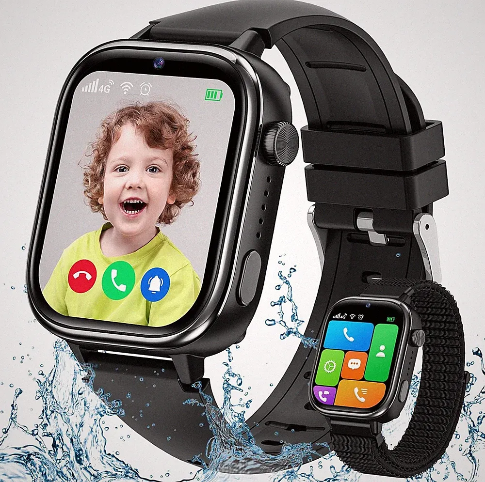 4G Smartwatch Kinder IP68 Wasserdicht Smartwatch Kinder mit GPS Telefon Video