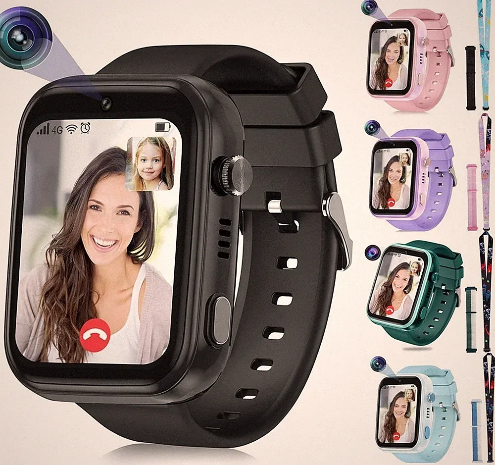 4G Smartwatch Kinder mit GPS Telefon Smart Watch mit WLAN Videoanruf Kamera