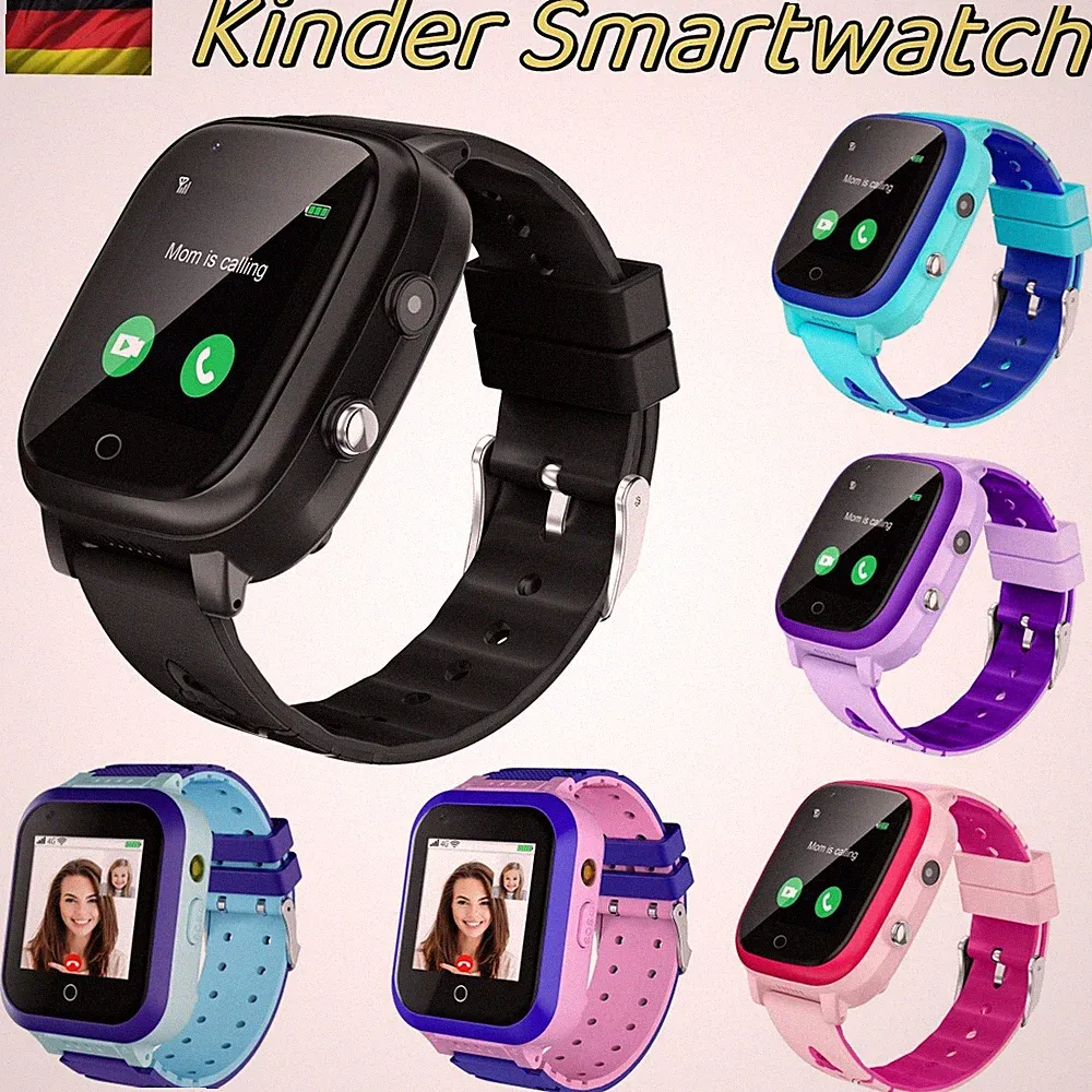 4G Smartwatch Wasserdicht WiFi GPS SOS Videoanruf Telefonanruf für Kinder DE
