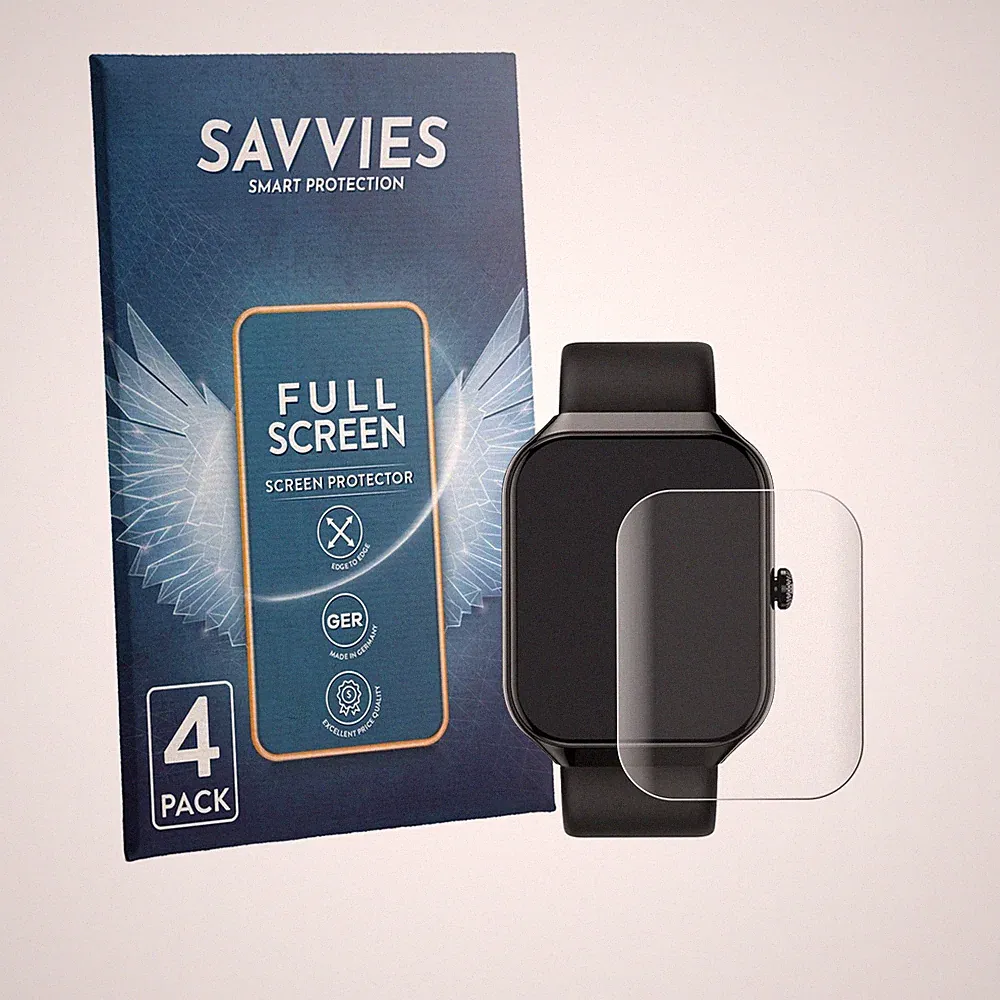 4x Displayschutz Full-Screen für Matast Smartwatch 1.96"