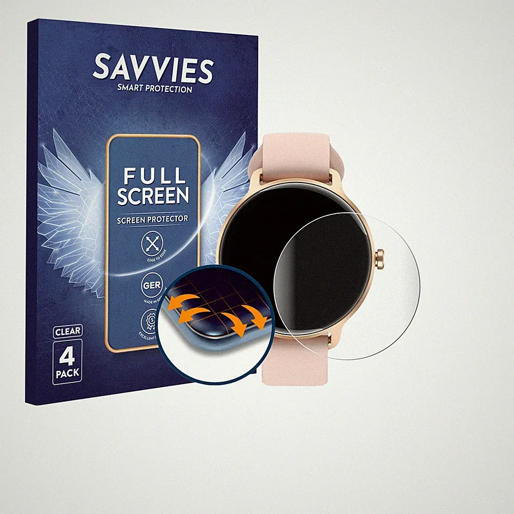 4x Full-Screen Schutz Folie für Yoever Smartwatch 1.27" 3D Edge Display
