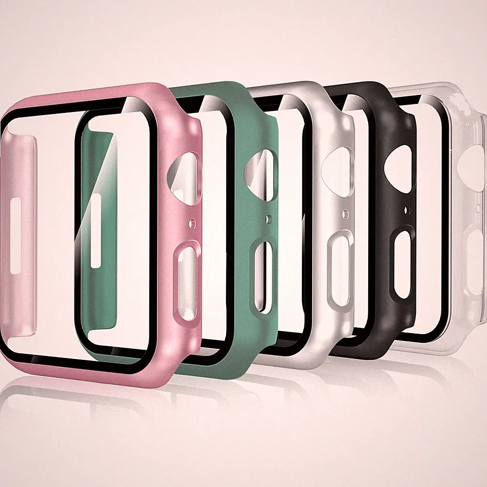 5 Stück Hülle Kompatibel mit Apple Watch Series 9/8/7 45mm, Schutzhülle mit G...