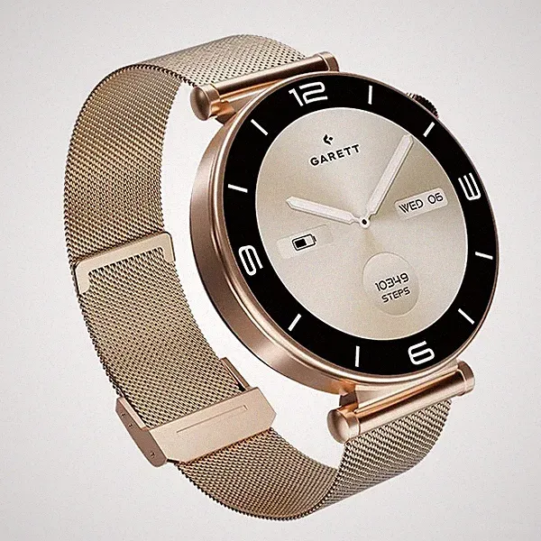 5904238486887 Smartwatch Rose Gold Mesh Garett Electronics