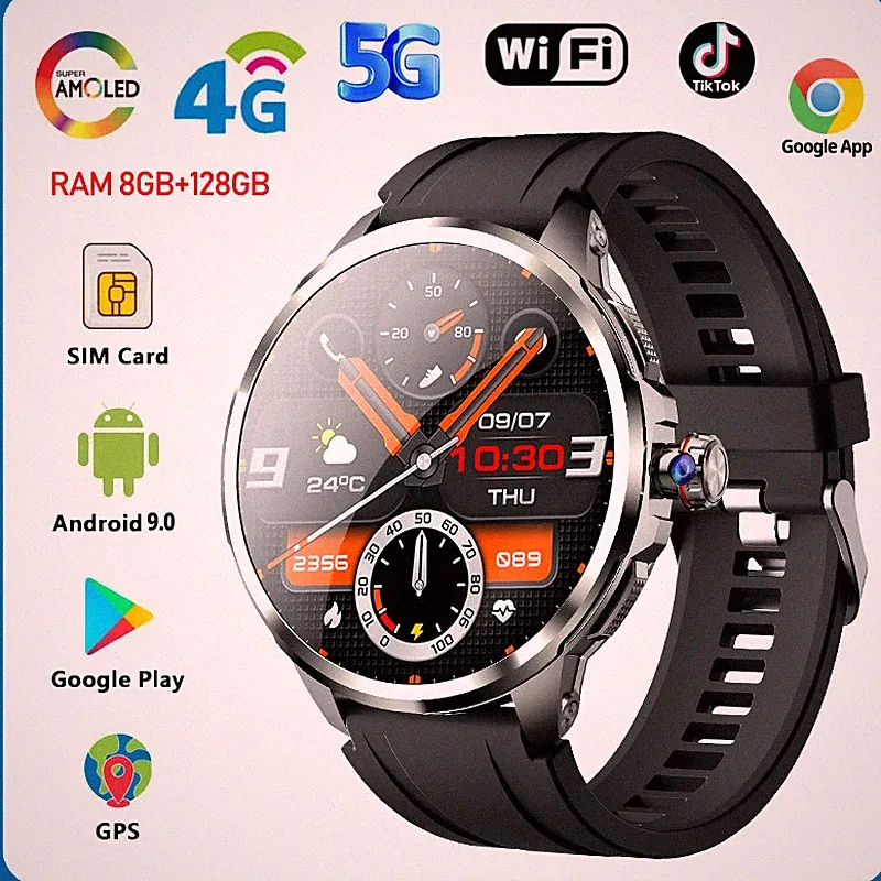 5G/4G Full Netcom 8GB+128GB RAM Smartwatch 1,95 Zoll 720*720 AMOLED 2100Mah Bat