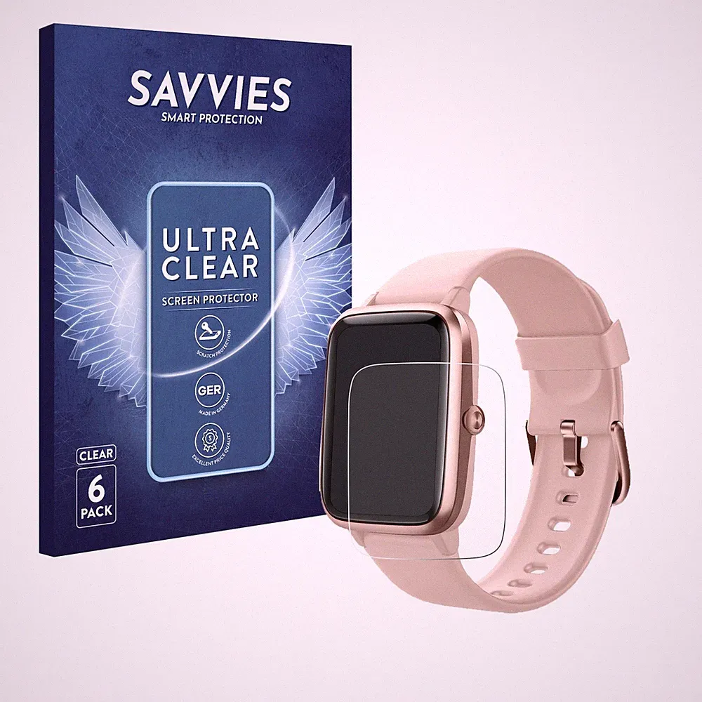 6x Schutzfolie für Fitpolo Smartwatch 207 1.3" Display Schutz Folie