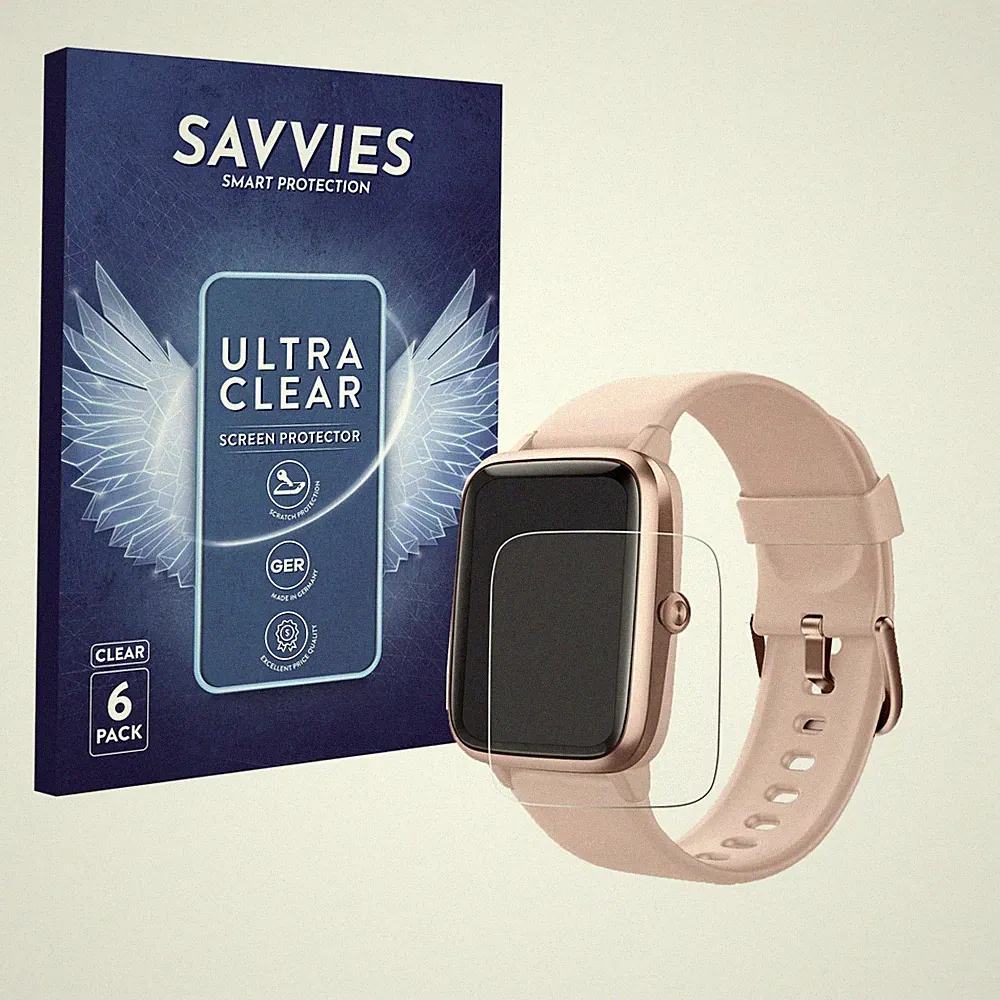 6x Schutzfolie für Fitpolo Smartwatch 207 1.3" Displayschutz
