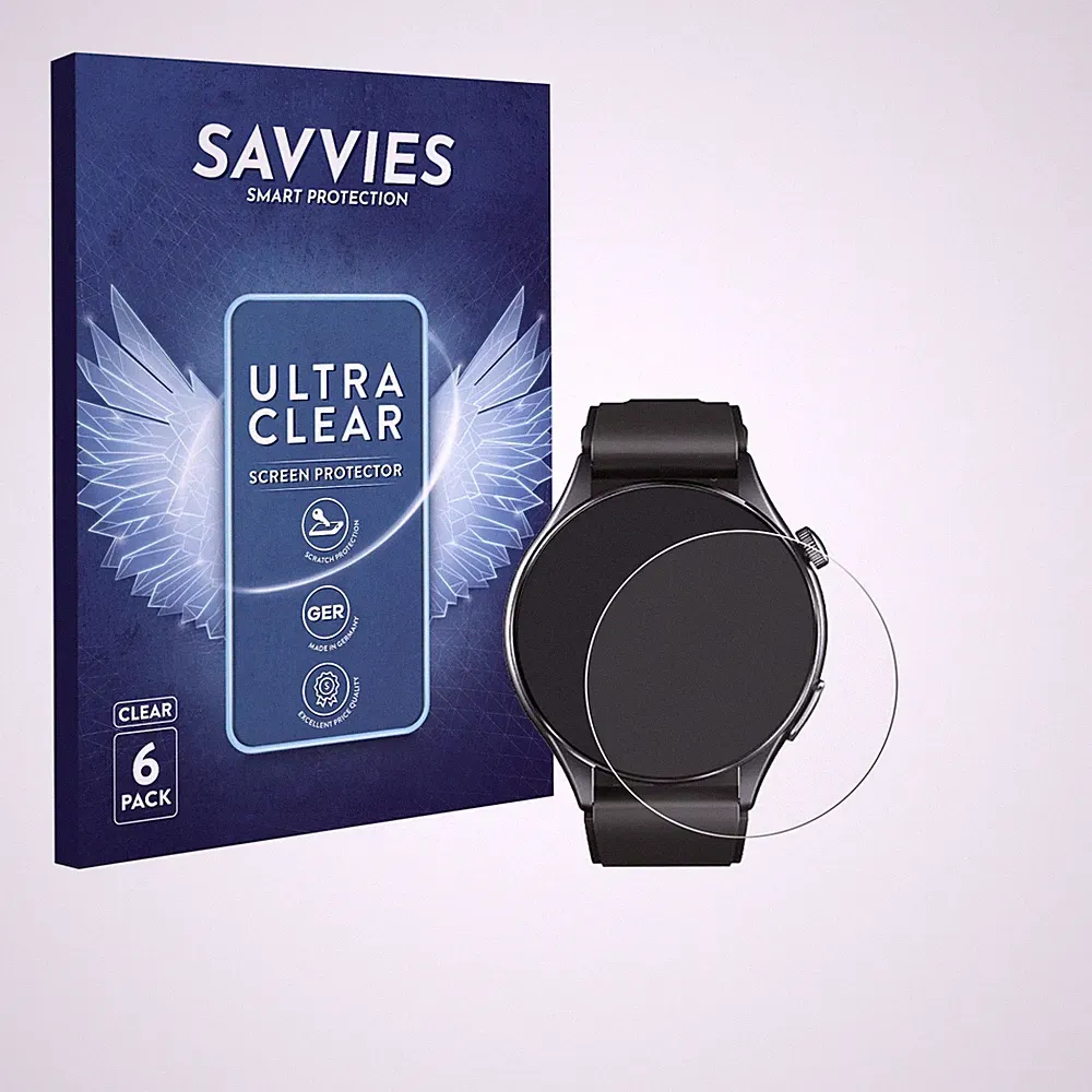 6x Schutzfolie für Marsyu Smartwatch 1.56" Display Schutz Folie