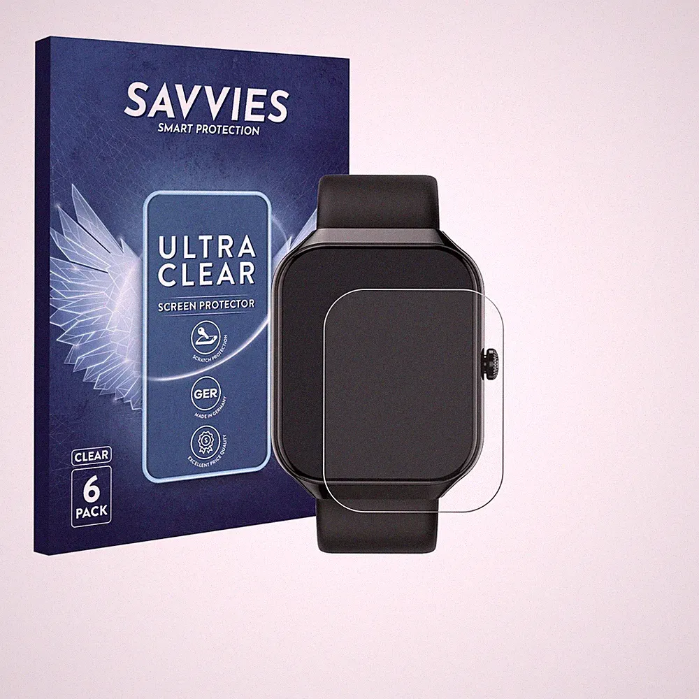 6x Schutzfolie für Matast Smartwatch 1.96" Display Schutz Folie
