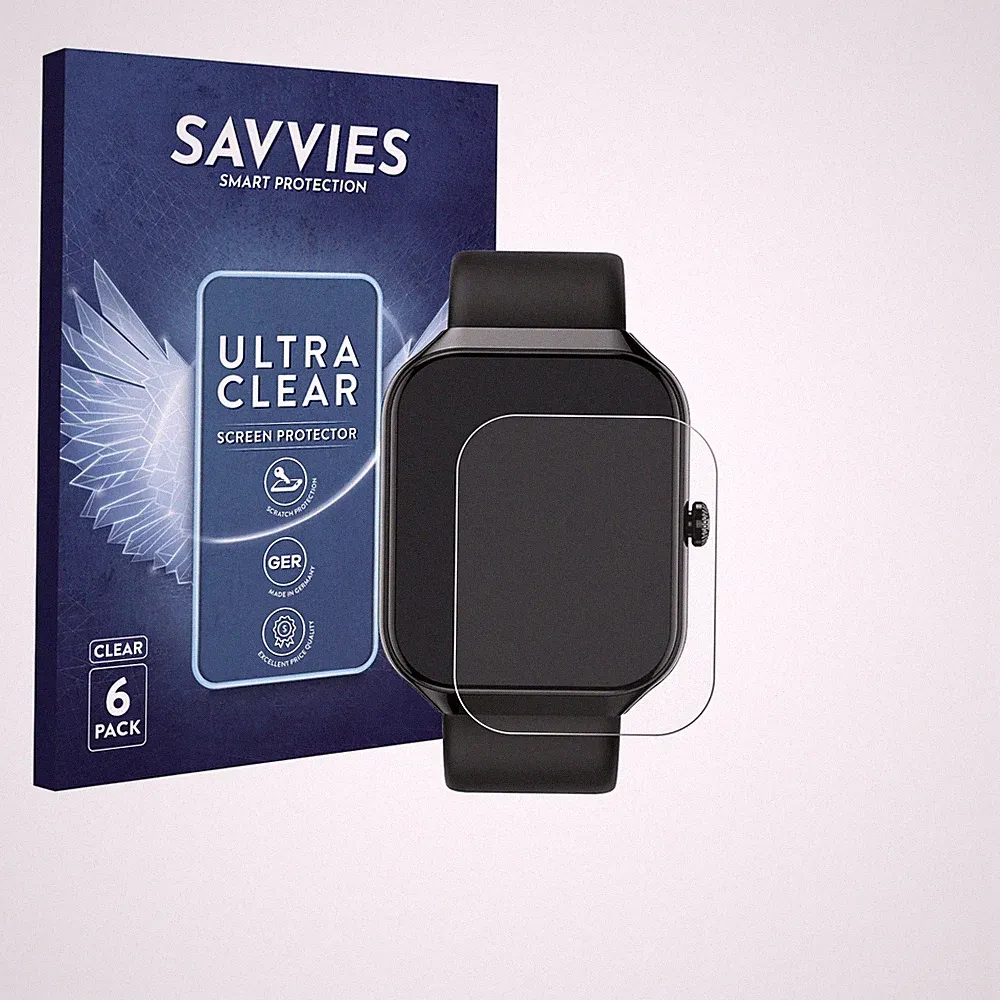6x Schutzfolie für Matast Smartwatch 1.96" Displayschutz