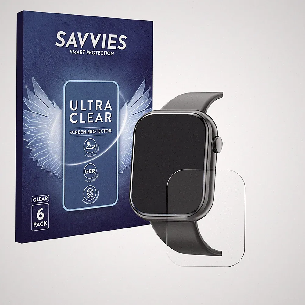 6x Schutzfolie für Mingtawn Smartwatch 1.85" Display Schutz Folie