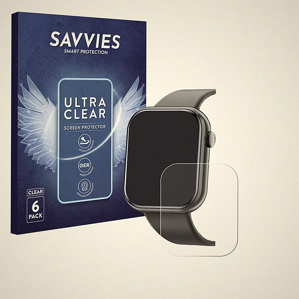 6x Schutzfolie für Mingtawn Smartwatch 1.85" Displayschutz
