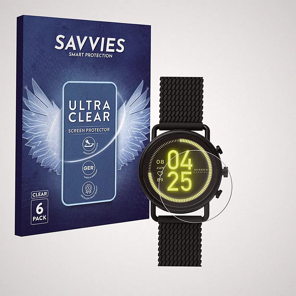 6x Schutzfolie für Skagen Smartwatch Falster 3 Displayschutz